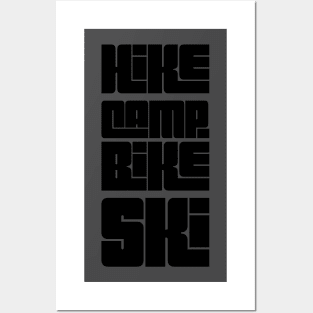 Hike Camp Bike Ski Posters and Art